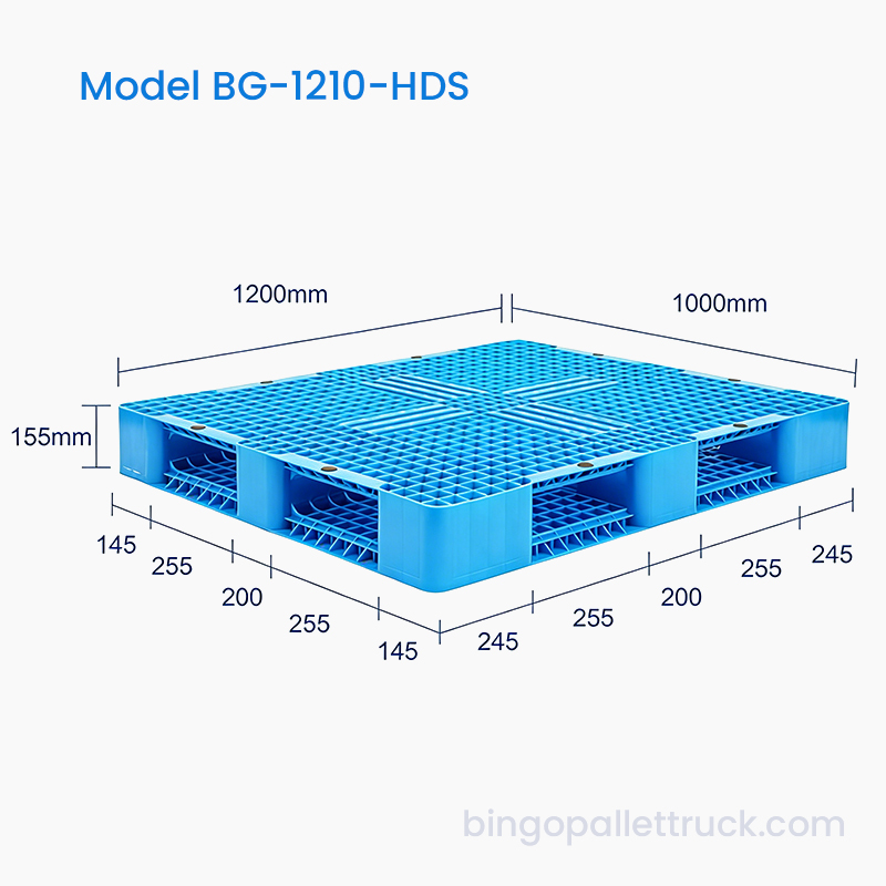 Двухсторонний пластиковый поддон 1200x1000 мм для тяжелой логистики