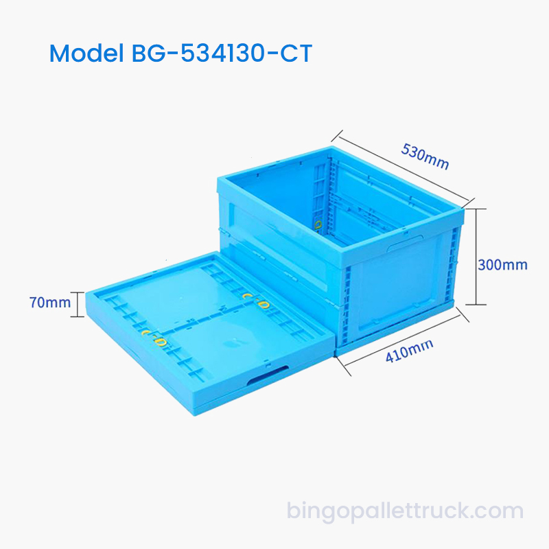 53L Компактная складная пластиковая коробка Tote для магазина на складе