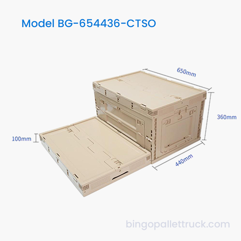 Складная пластиковая сумка объемом 80 л для тяжелых условий эксплуатации с боковой открытой дверцей