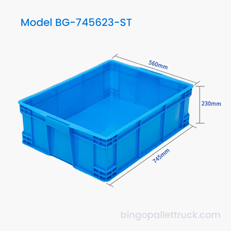 Штабелируемая пластиковая коробка Tote из HDPE 77 л для деталей мастерской