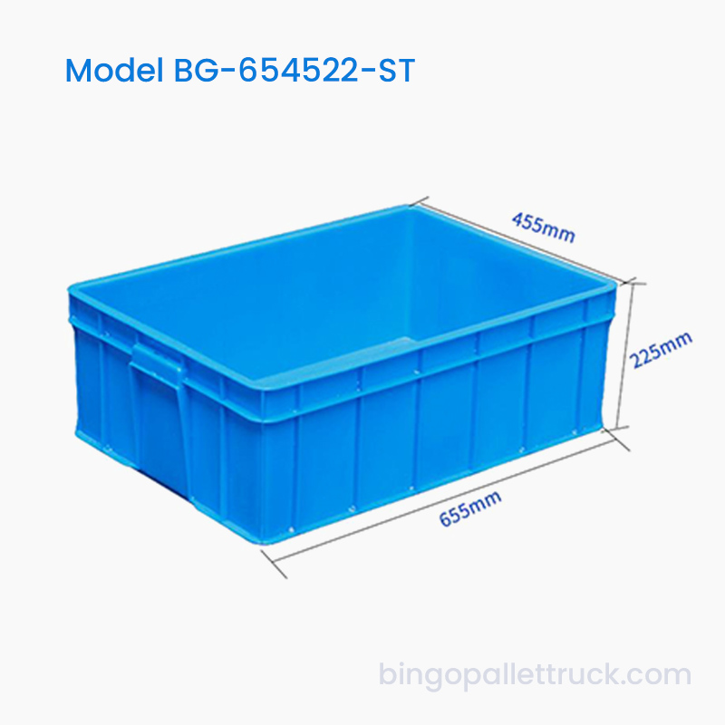 Штабелируемая пластиковая коробка из HDPE 56 л для пищевой логистики