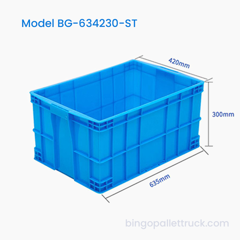 Промышленный ящик для хранения HDPE штабелируемой пластиковой коробки Tote Box на 65 л