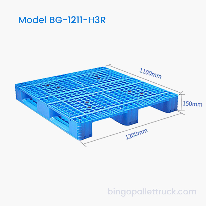 Пищевой пластиковый поддон HDPE 1200x1100 мм для обработки сухих грузов