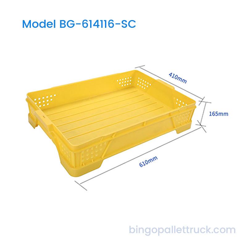 Штабелируемый вентилируемый пластиковый ящик HDPE 22 л для хранения персиков