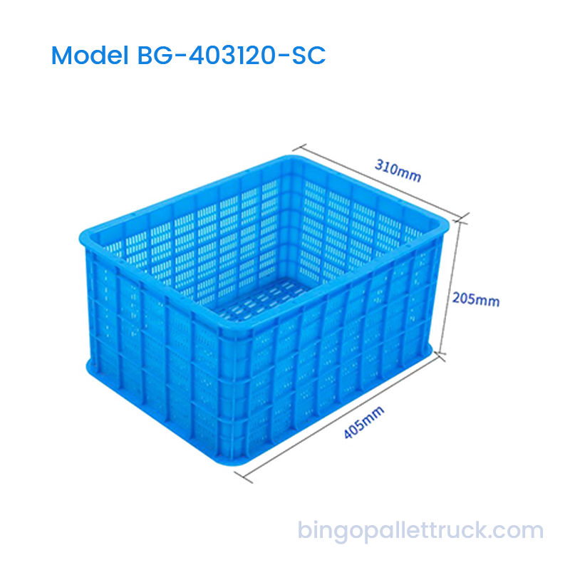 Штабелируемый легкий ящик из HDPE емкостью 21 л для фруктов и овощей