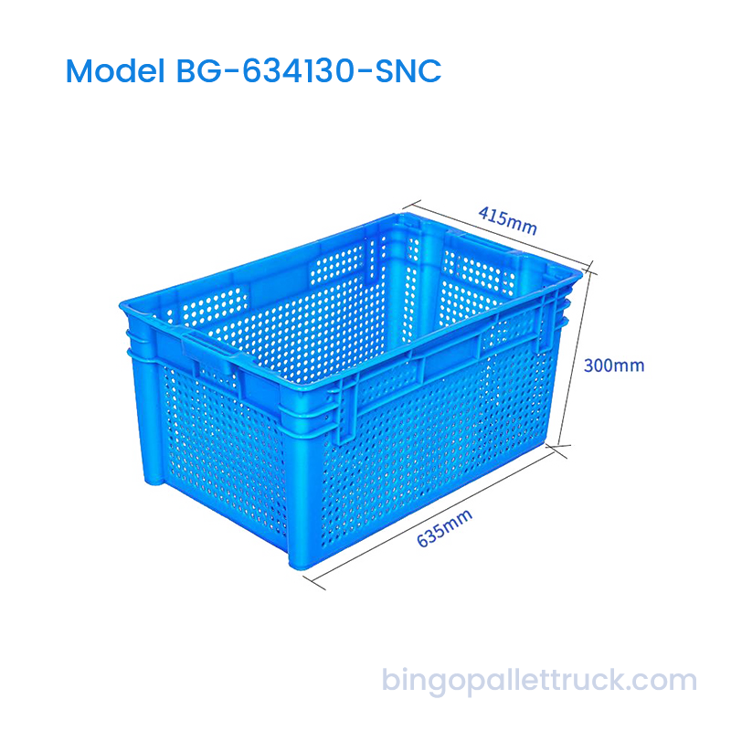 Штабелируемый ящик HDPE емкостью 64 л для фруктов и овощей